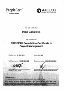 certifikát PRINCE2 v projektovém managementu
